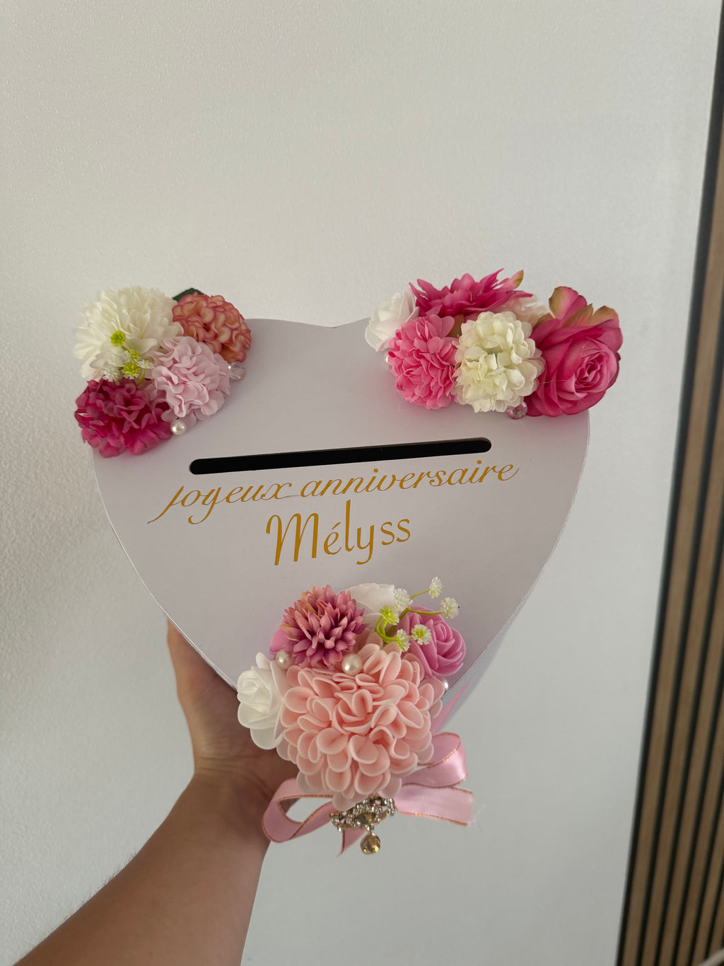 💖 Urne florale personnalisée