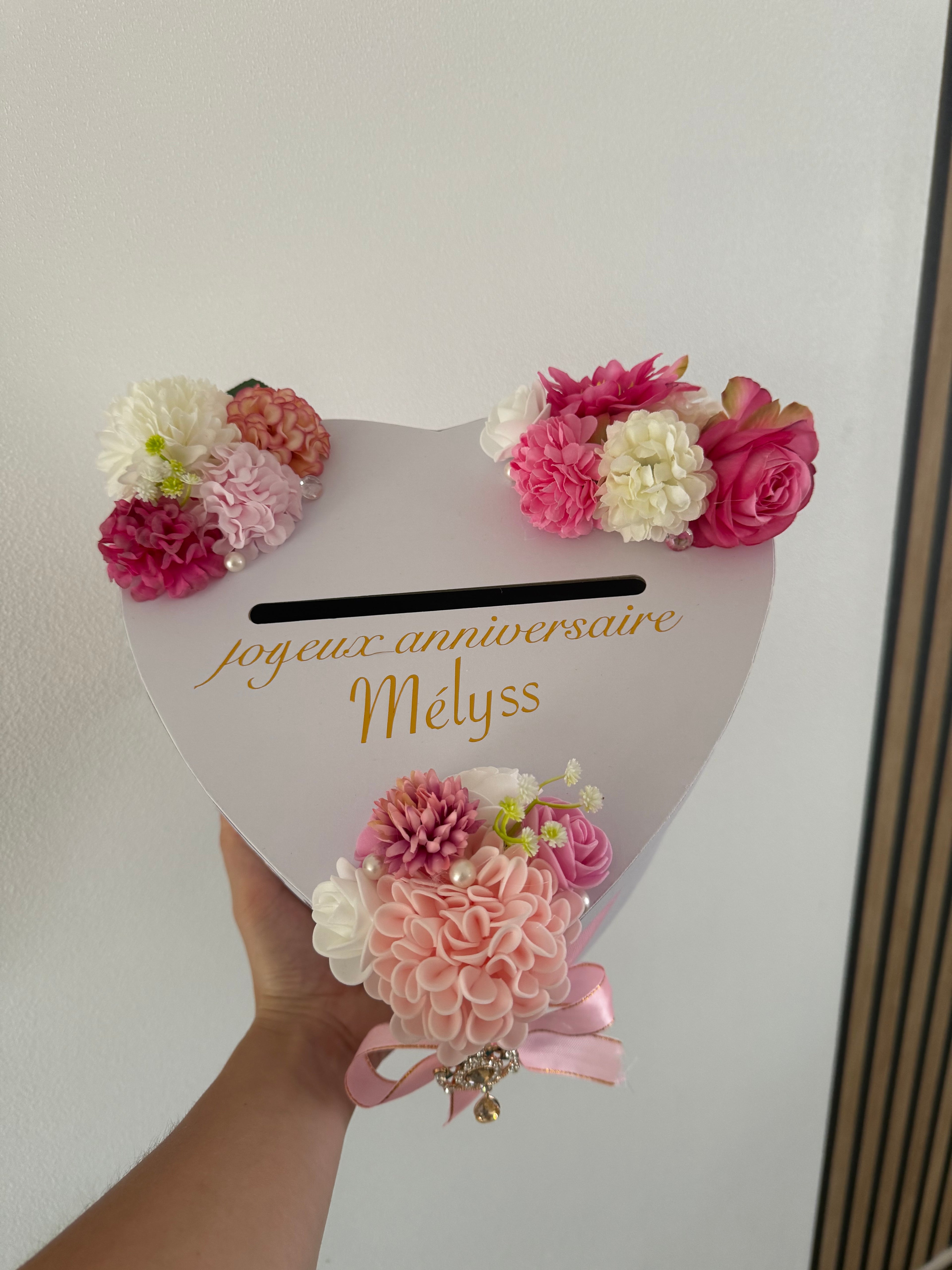 💖 Urne florale personnalisée